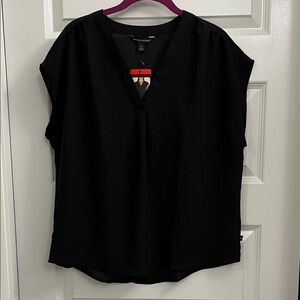 Banana Republic Black V-Neck Blouse